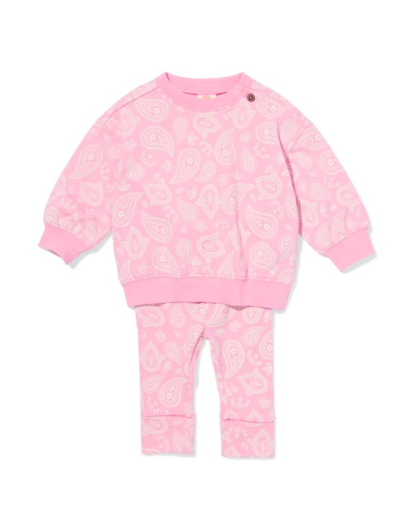ensemble v&ecirc;tements b&eacute;b&eacute; coupe confortable tissu sweat cachemire rose rose - 33058770PINK - HEMA