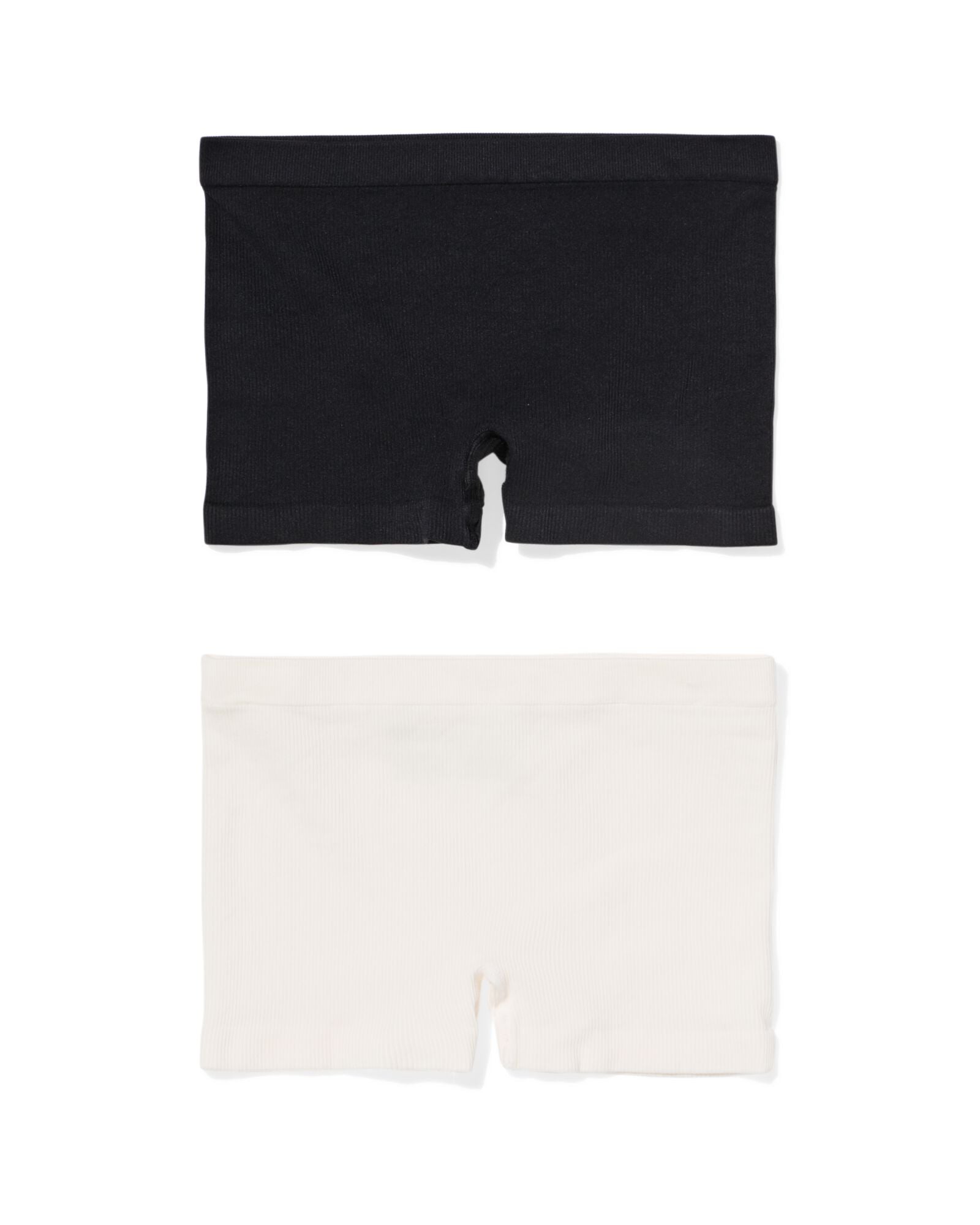 Kinder-Boxershorts nahtlos gerippt &ndash; 2 St&uuml;ck schwarz/wei&szlig; - 19301640BLACKWHITE - HEMA