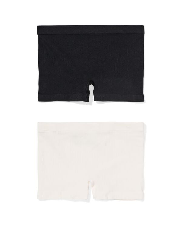 boxer enfant c&ocirc;tel&eacute; sans couture - 2 pi&egrave;ces noir/blanc - 19301640BLACKWHITE - HEMA