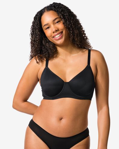 niet voorgevormde bh met beugel  zwart zwart - 21805925BLACK - HEMA