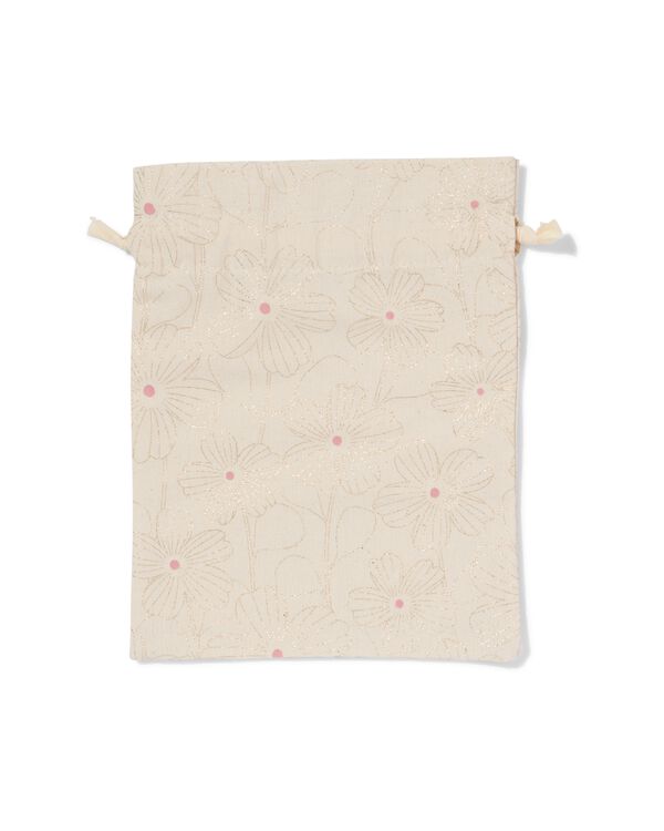 sac cadeau M 20,5x27,5cm tissu fleurs - 14700703 - HEMA