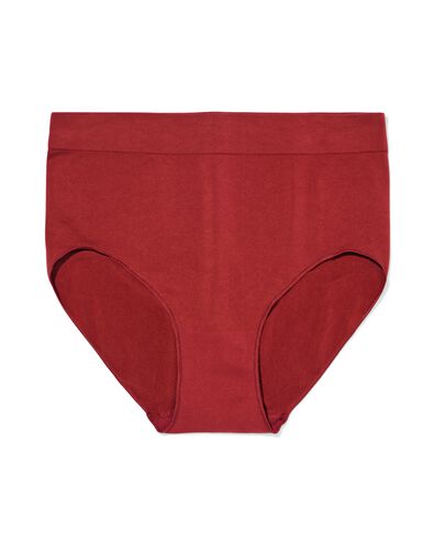 slip taille haute femme sans couture microfibre rouge fonc&eacute; rouge fonc&eacute; - 19601604DARKRED - HEMA