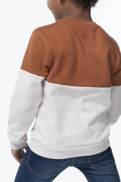 Kinder-Sweatshirt, Colorblocking braun - 1000028944 - HEMA