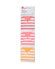 6er-Pack Karten mit Umschlägen, 7 x 7 cm, Streifen - 14700670 - HEMA