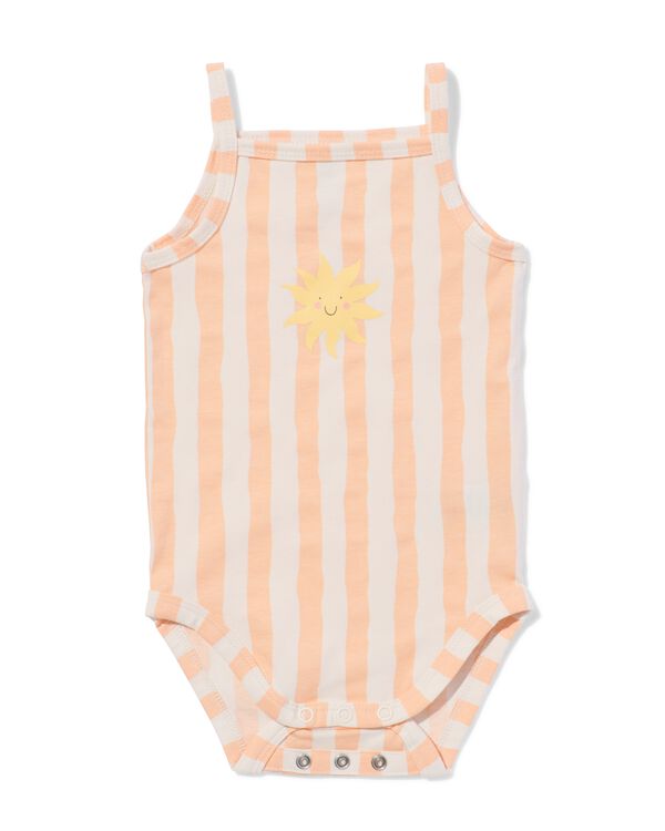 Mitwachsender Baby-Strampler, gestreift pfirsich pfirsich - 33303260PEACH - HEMA