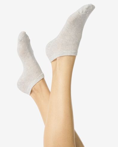 socquettes structure femme gris clair - 4280570LIGHTGREY - HEMA