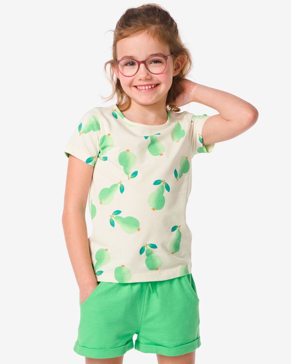 t-shirt enfant avec poires vert vert - 30864104GREEN - HEMA