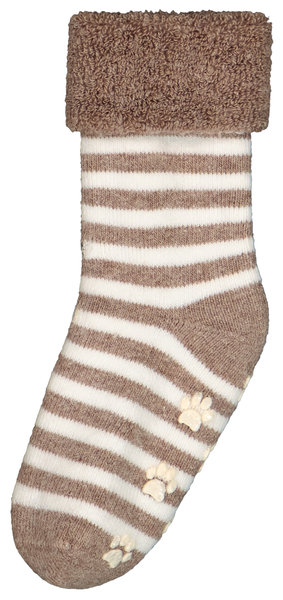 baby sokken met katoen - 2 paar bruin bruin - 1000028750 - HEMA
