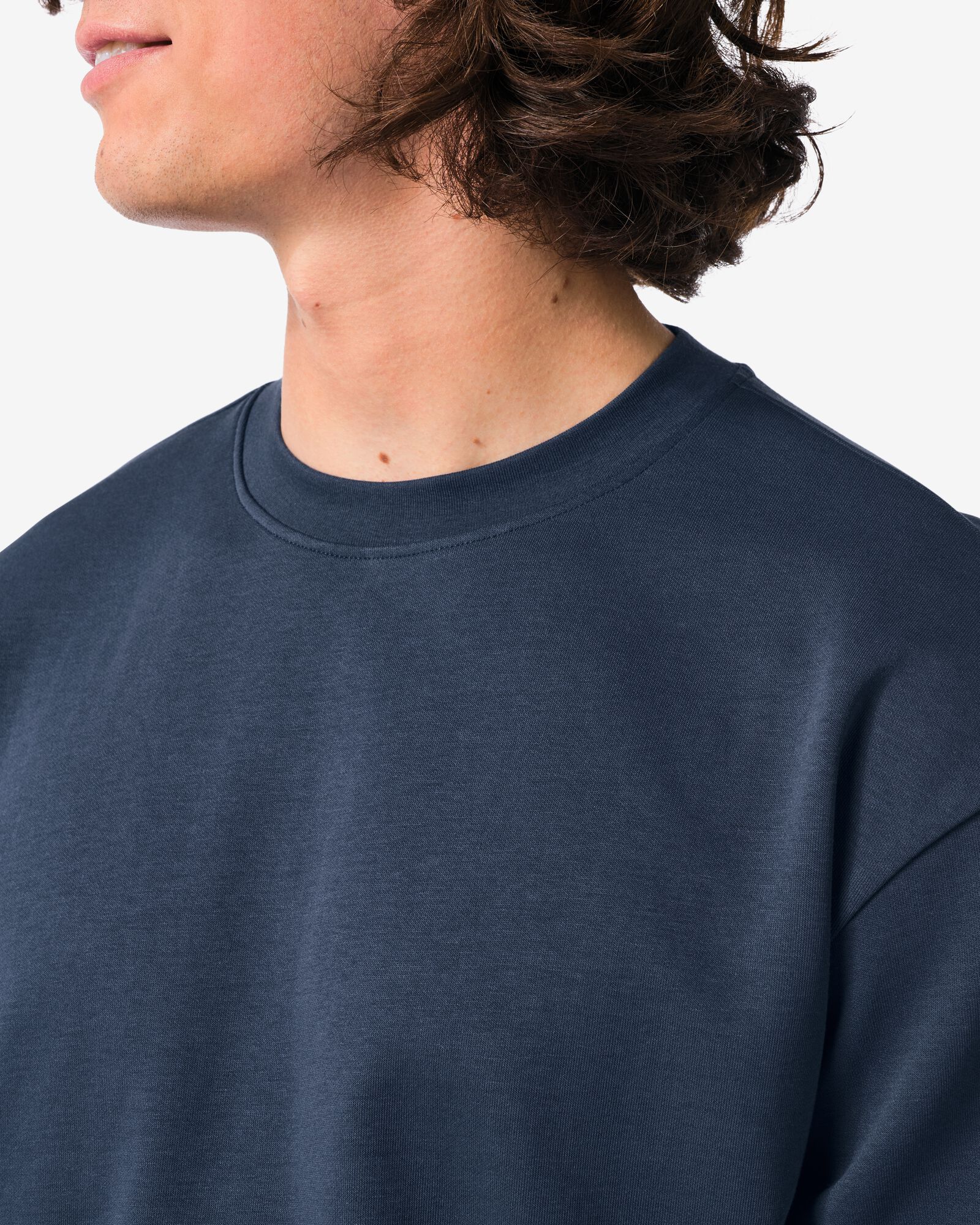 t-shirt homme Job coupe oversize bleu fonc&eacute; bleu fonc&eacute; - 2179050DARKBLUE - HEMA