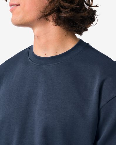 t-shirt homme Job coupe oversize bleu fonc&eacute; bleu fonc&eacute; - 2179050DARKBLUE - HEMA