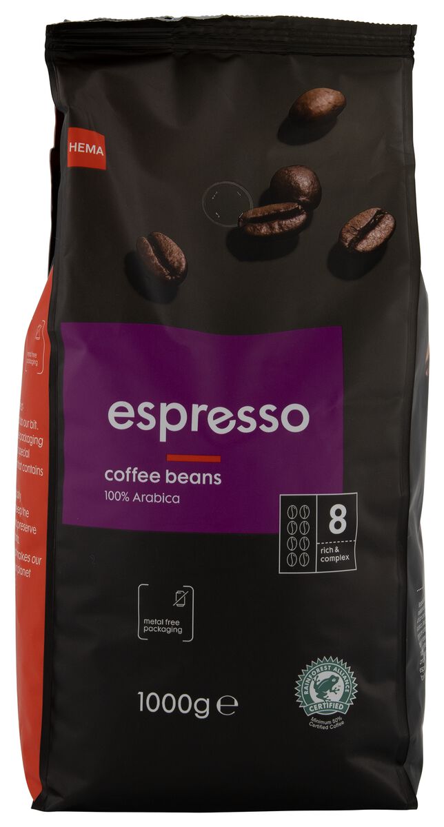 koffiebonen espresso - 1000 gram - 17160003 - HEMA