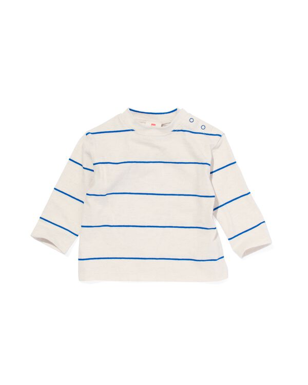 Baby-Shirt, Streifen kobaltblau kobaltblau - 33197040COBALTBLUE - HEMA