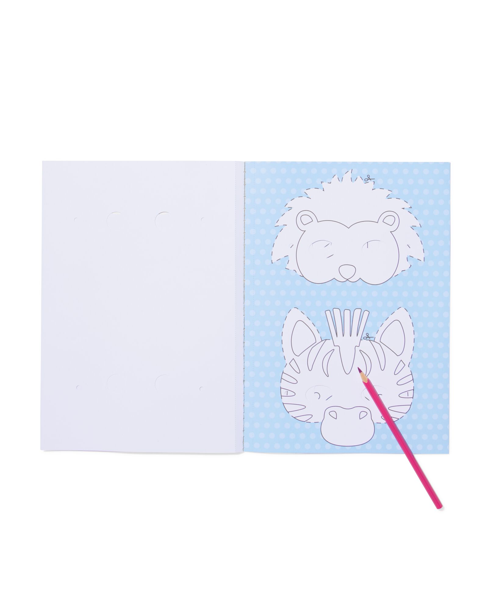 inkleur maskers feestdieren - 16 stuks - 15900361 - HEMA