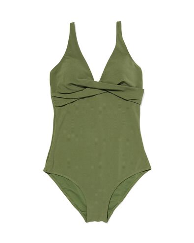 maillot de bain femme control vert armée L - 22350183 - HEMA