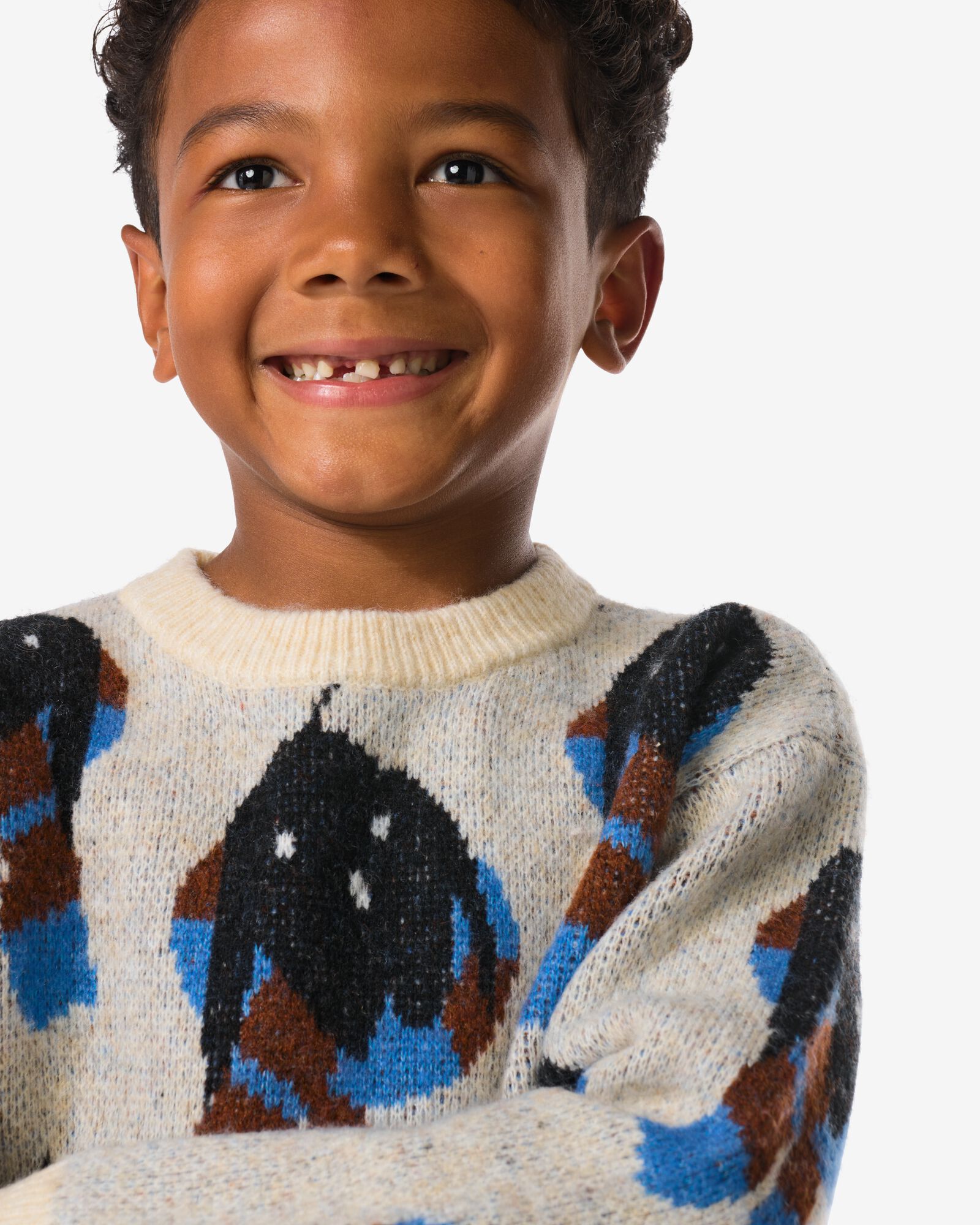 pull pour enfants Takkie jacquard &eacute;cru - 30705401ECRU - HEMA