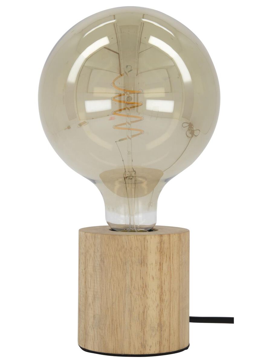 LED-Lampe mit Holzhalter – 100 Lumen – Smokey - 20000006 - HEMA