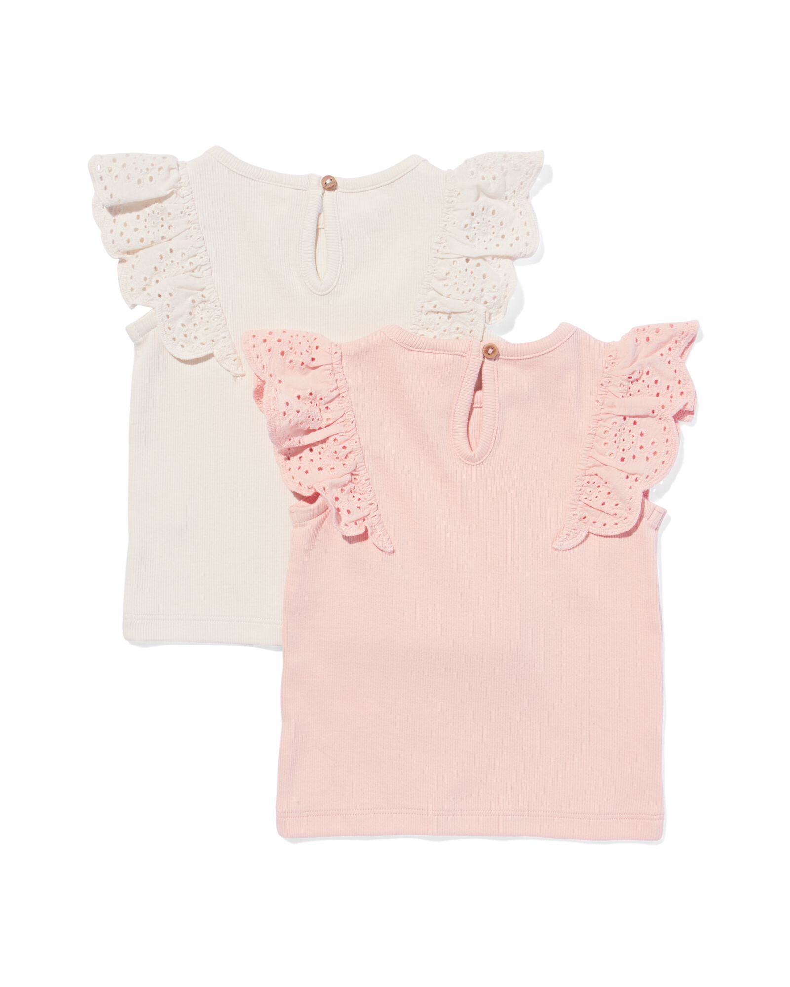 Baby T-Shirts gerippt &ndash; 2 St&uuml;ck hellrosa - 33009970LIGHTPINK - HEMA