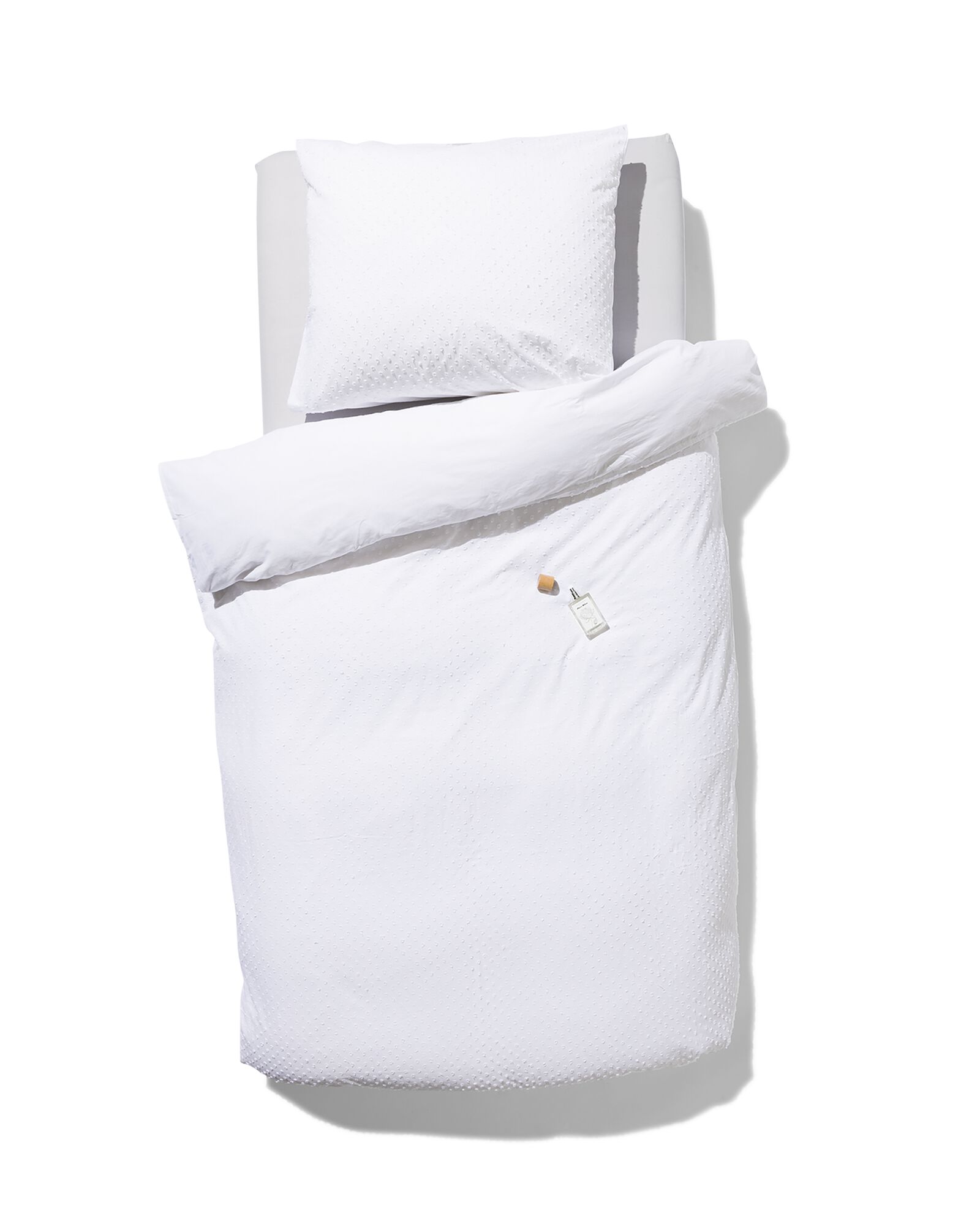 housse de couette en coton doux 140x200/220 structure pois - 5790179 - HEMA