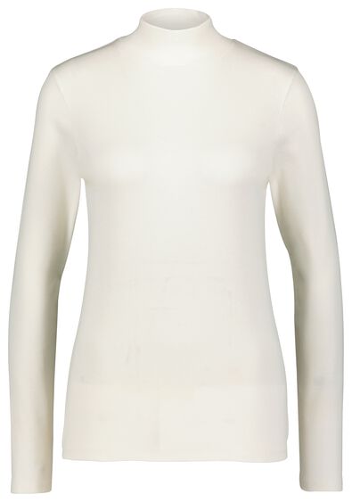 Damen-Shirt, gerippt weiß weiß - 1000025979 - HEMA