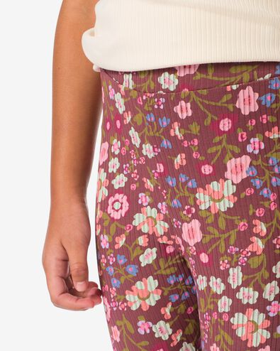 leggings enfants c&ocirc;tel&eacute;s &agrave; fleurs - lot de 2 marron clair marron clair - 30829602LIGHTBROWN - HEMA