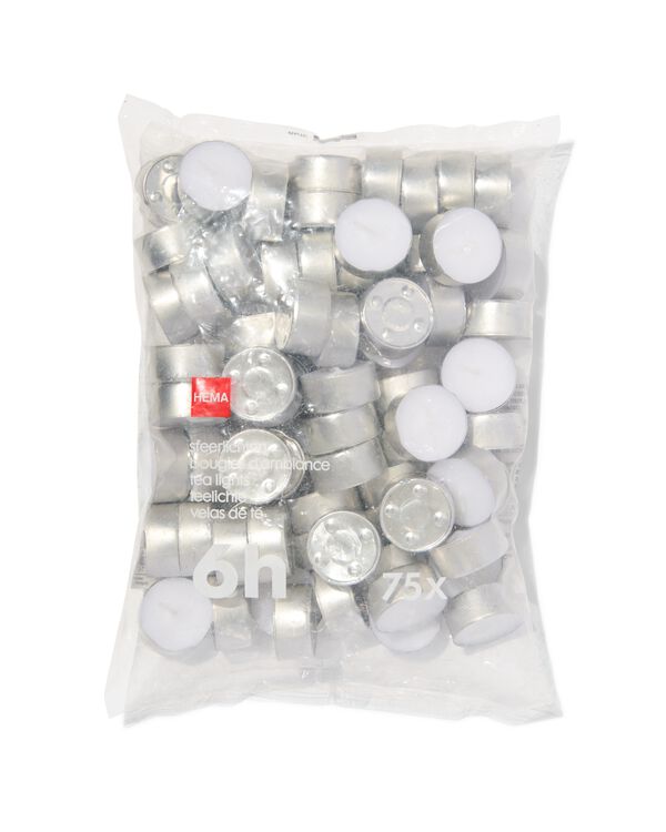 bougies d'ambiance 6 heures de combustion - 75 pi&egrave;ces - 13500064 - HEMA