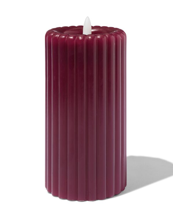 bougie LED bordeaux - 13550095 - HEMA