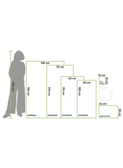 handdoek 70x140 zware kwaliteit - legergroen legergroen handdoek 70 x 140 - 5200704 - HEMA