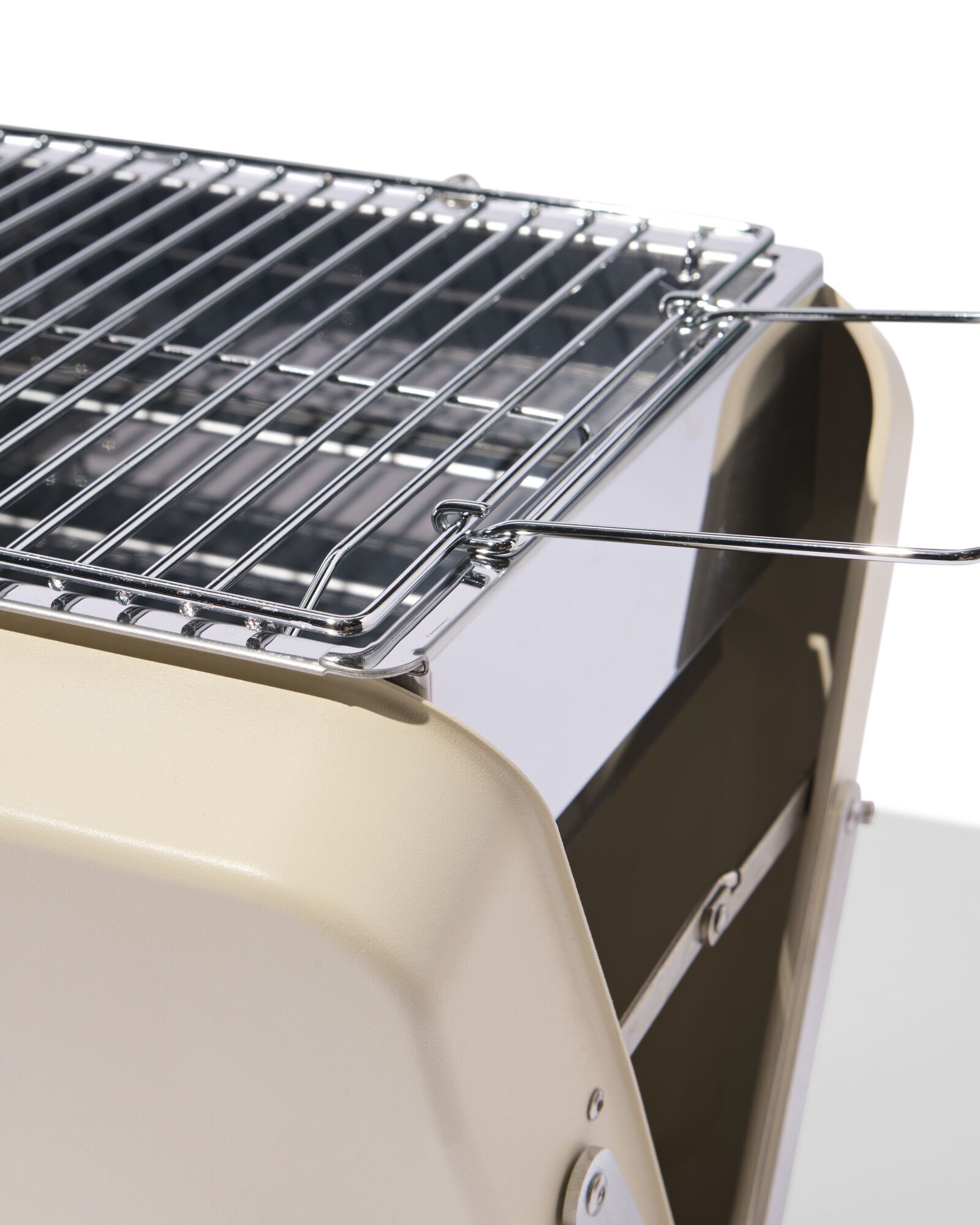 opvouwbare barbecue metaal beige - 41800234 - HEMA