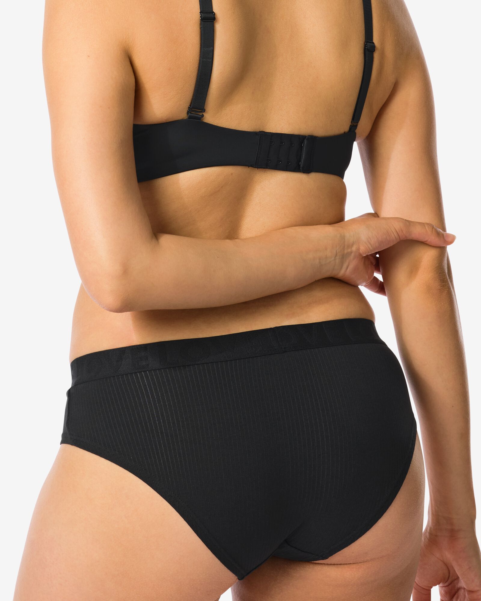 dameshipster katoen zwart zwart - 21950724BLACK - HEMA