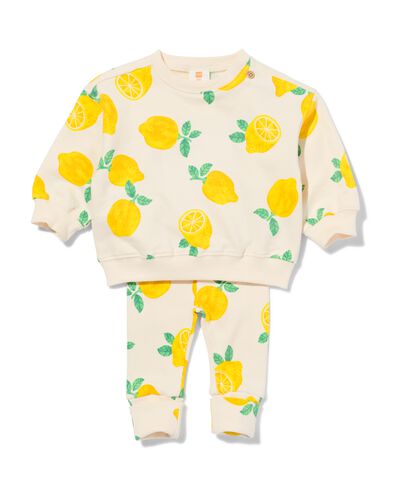 ensemble bébé évolutif citrons écru - 33089260ECRU - HEMA