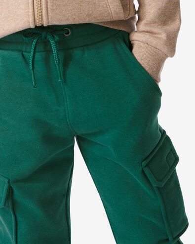 pantalon sweat cargo enfant vert 110/116 - 30777255 - HEMA