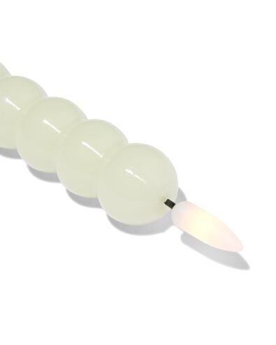 bougie LED longue ⌀2,3 x 29 cm nervur&eacute;e vert clair - 13550151 - HEMA