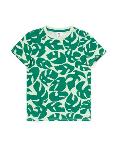 t-shirt enfant feuilles vert 158/164 - 30783960 - HEMA