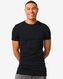 Herren-T-Shirt, Slim Fit, Rundhalsausschnitt, extralang schwarz XL - 34276856 - HEMA