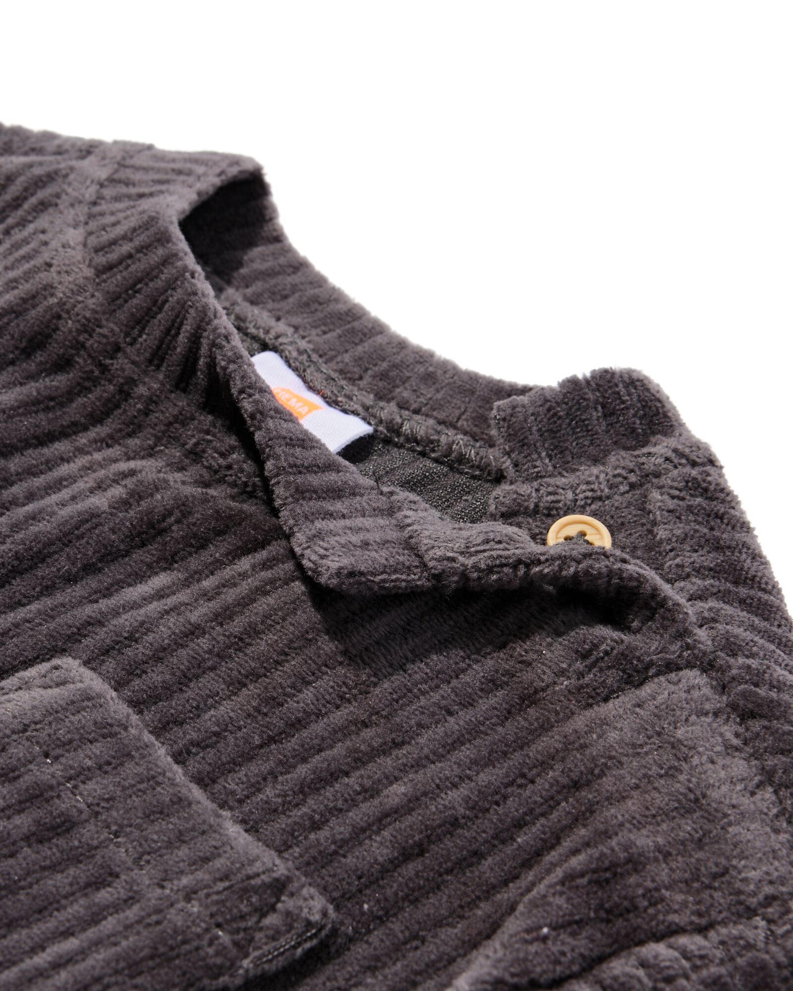 Baby-Sweater aus Velours, gerippt  grau - 33169870GREY - HEMA