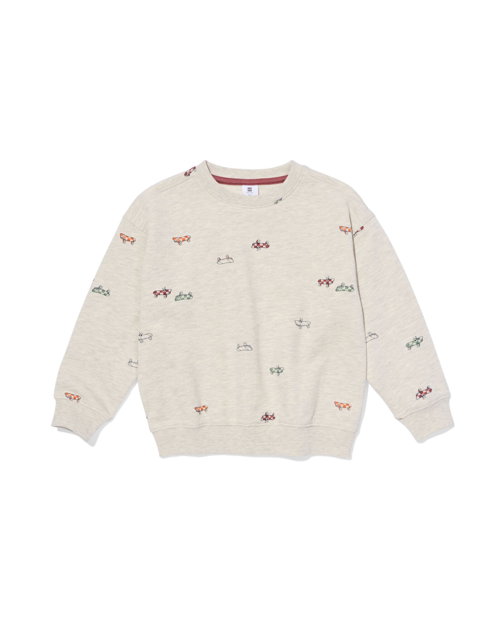pull enfant tissu sweat imprim&eacute;  gris chin&eacute; gris chin&eacute; - 30712302GREYMELANGE - HEMA