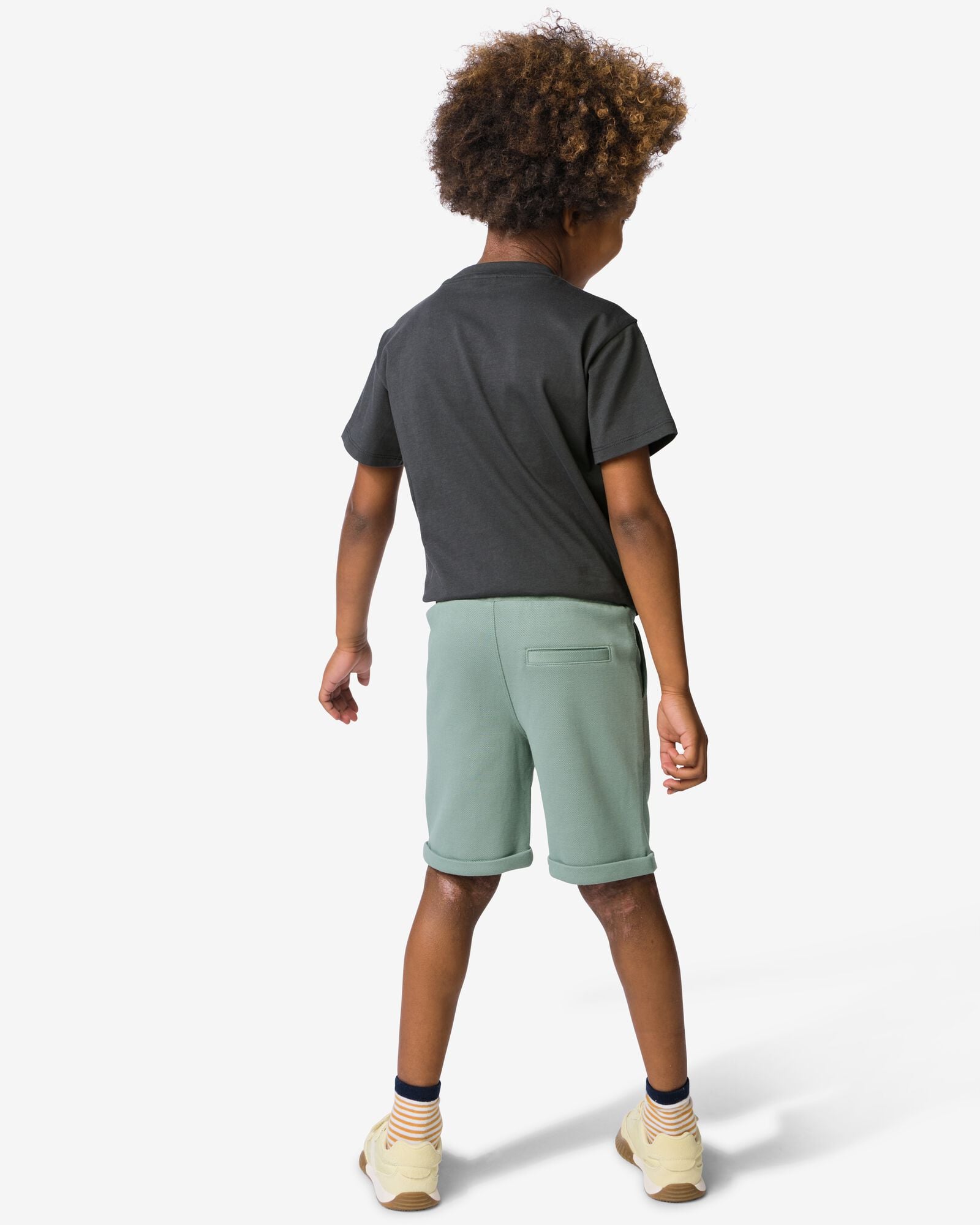 kindershort regular fit groen groen - 30715204GREEN - HEMA