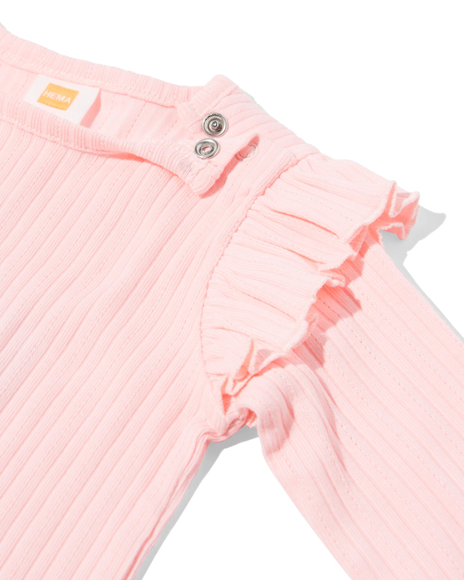 baby T-shirt ajour lichtroze - 33069870LIGHTPINK - HEMA