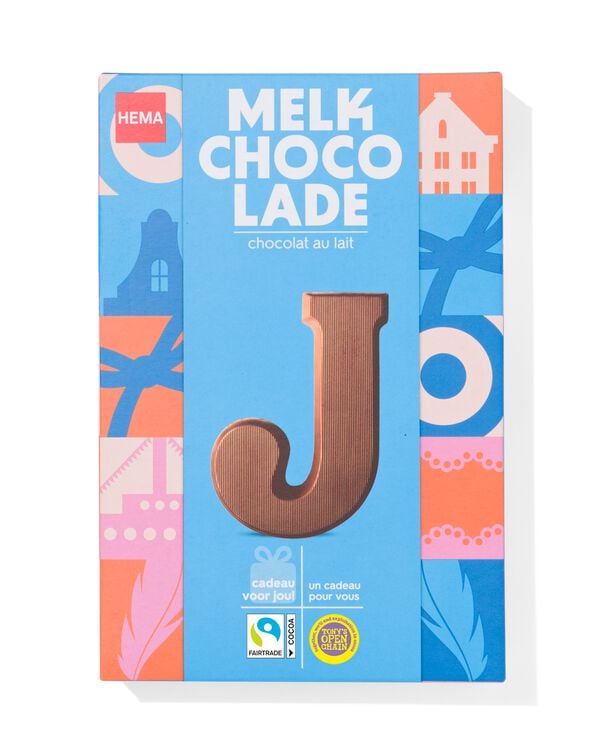 lettre en chocolat au lait J 140g - 24401110 - HEMA