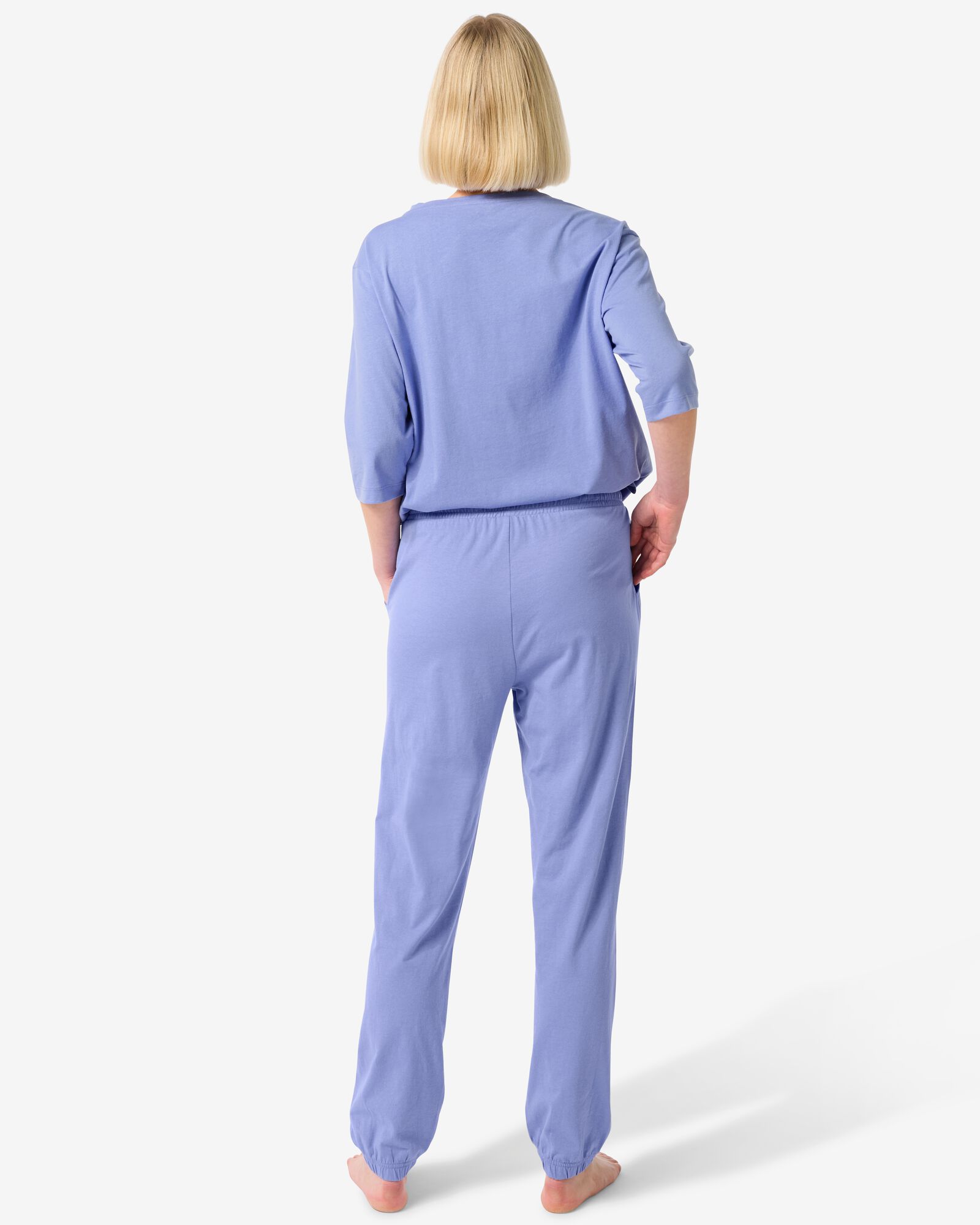 bas de pyjama femme coton bleu - 23420105BLUE - HEMA