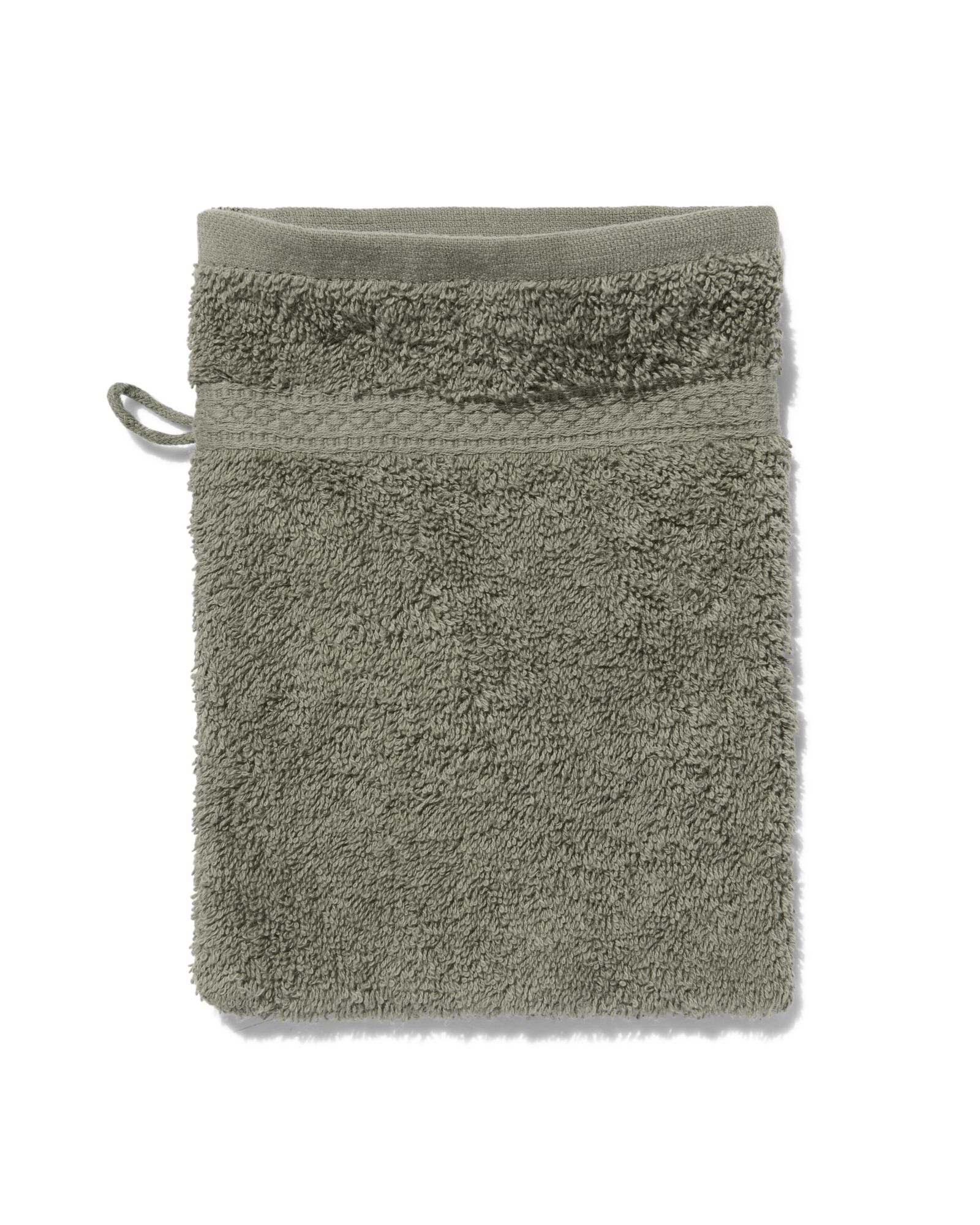 washandje zware kwaliteit - legergroen - 5200700 - HEMA