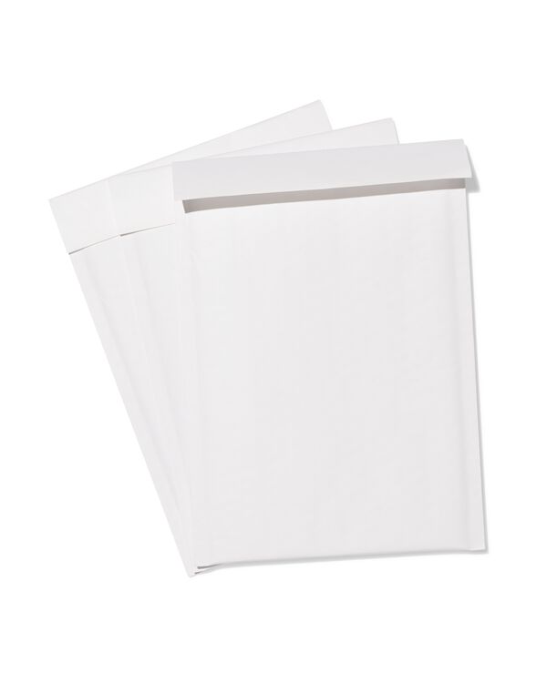 enveloppes rembourr&eacute;es blanches - 3 pi&egrave;ces - 14100155 - HEMA