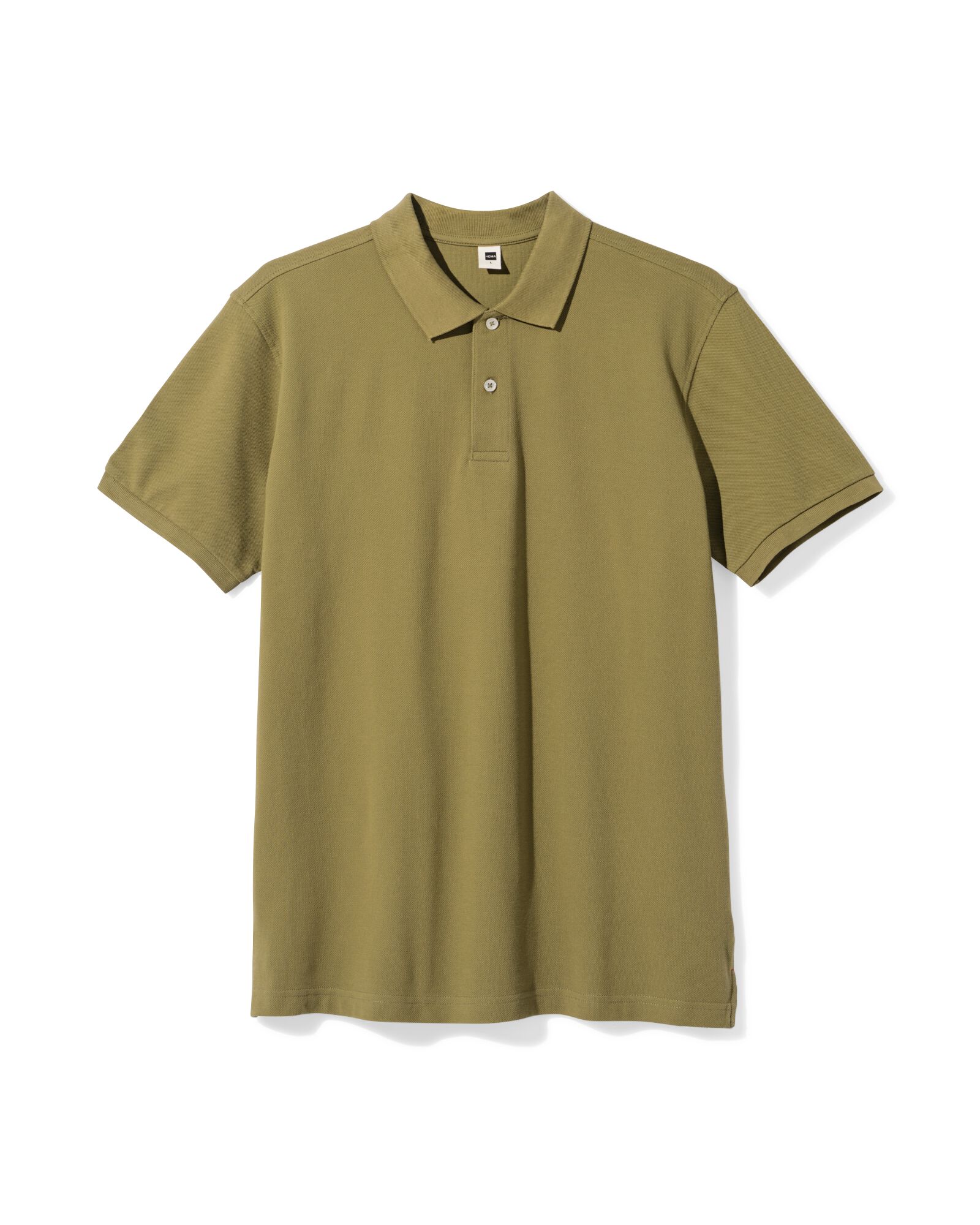 herenpolo Denton regular fit piqu&eacute; middengroen middengroen - 2140880MIDGREEN - HEMA