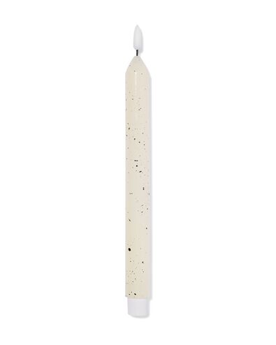 bougie longue LED ⌀2,3x29cm lisse moucheture ivoire - 13550157 - HEMA