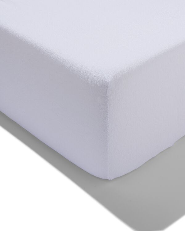 drap-housse - éponge - 140x200 cm - blanc - 5140058 - HEMA