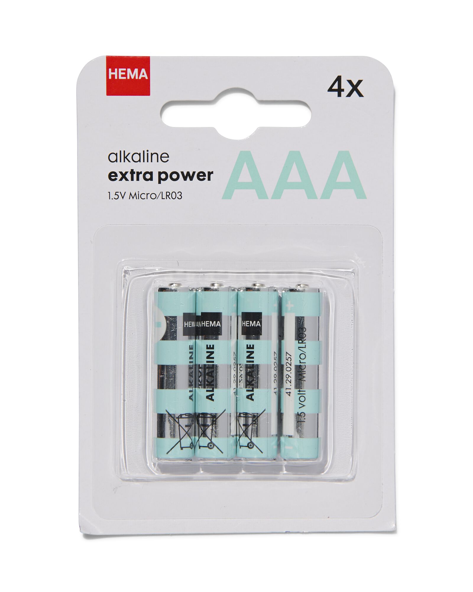 AAA alkaline extra power batterijen - 4 stuks - 41290257 - HEMA