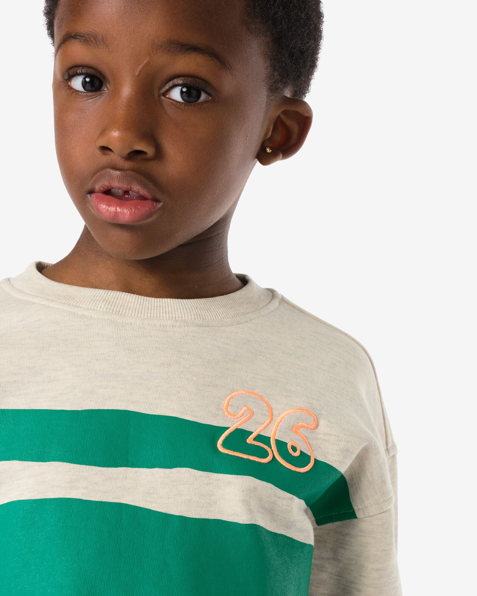 Kindersweater, gestreift ecru - 30702128ECRU - HEMA