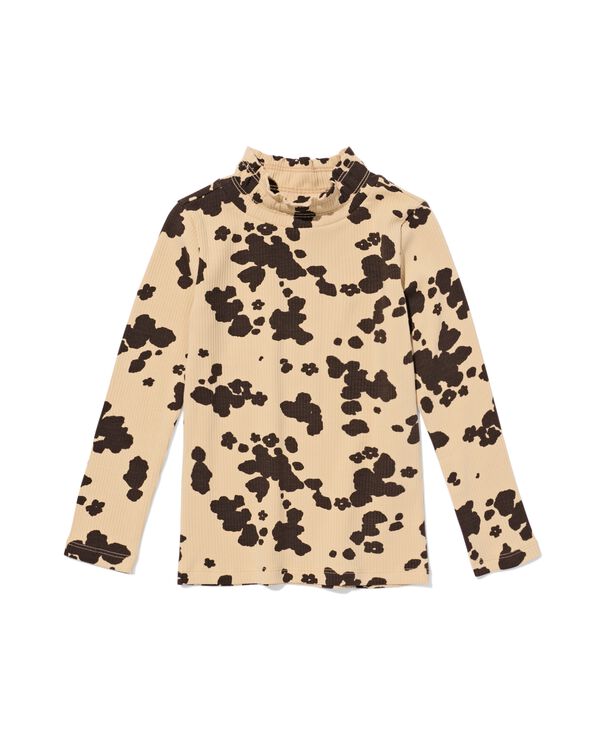 kinder T-shirt rib dieren bruin bruin - 30828319BROWN - HEMA