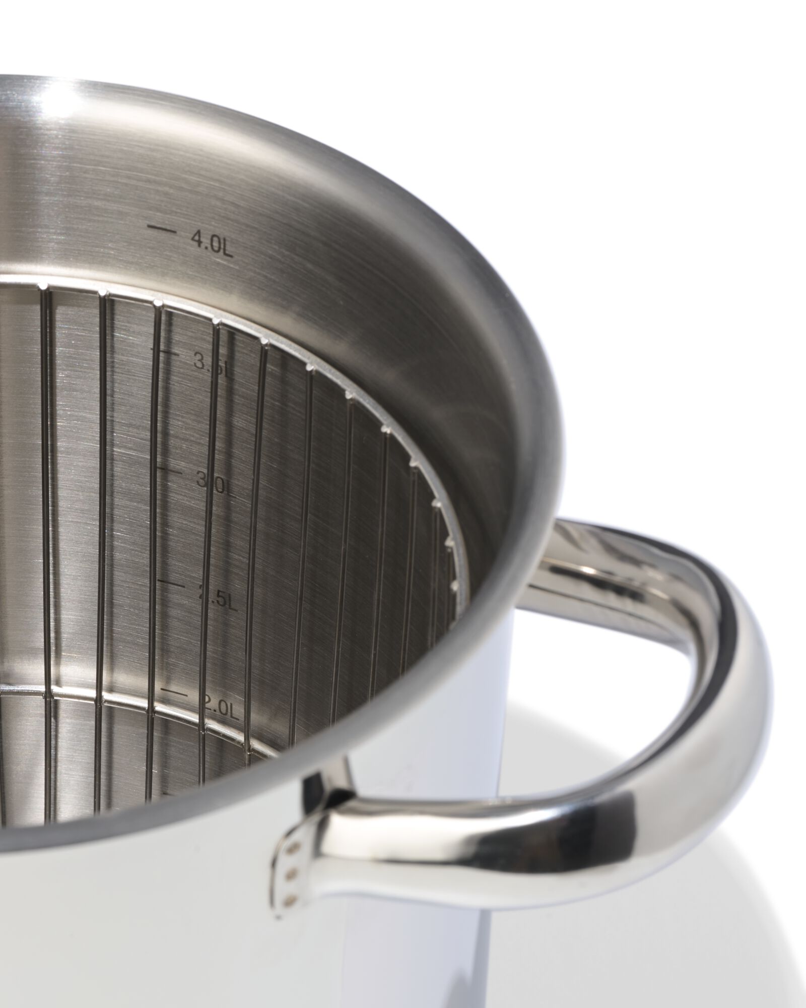 casserole &agrave; asperges 4,4L &Oslash;16 acier inoxydable avec panier d'insertion - 80190213 - HEMA