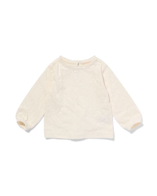 t-shirt b&eacute;b&eacute; broderie blanc cass&eacute; blanc cass&eacute; - 33084660OFFWHITE - HEMA
